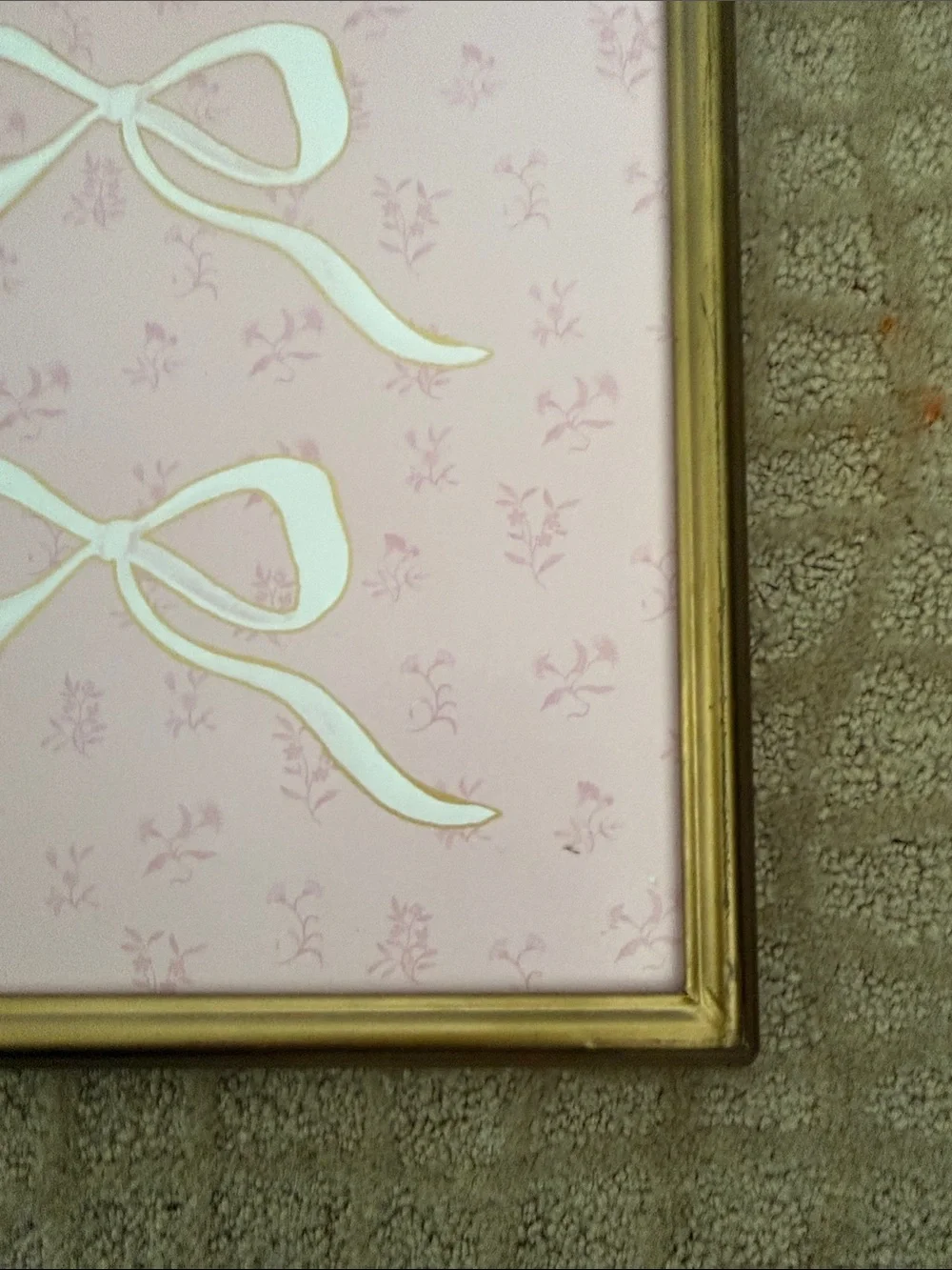 Hobby Lobby 12” x 12” Pink Bow Wall Art Decor 🎀✨